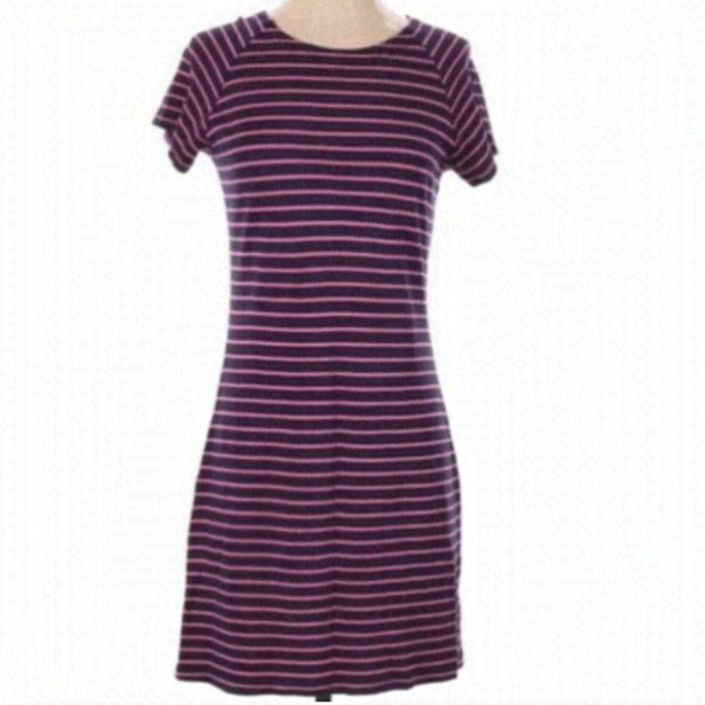 𝅺nwot Sail To Sable Striped Tee Shirt Dress Size LARGE